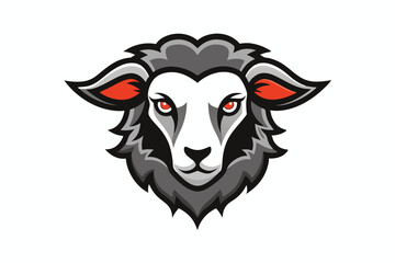 An aggressive ram with glowing red eyes and outlined in gray looks intimidating