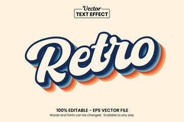 Retro vintage text effect, Editable text effect