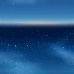 Obraz premium Seamless pattern of a celestial illustration featuring a clear cloudless night sky with twinkling stars rendered in deep blue tones