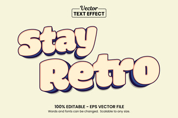 Retro vintage text effect, Editable text effect