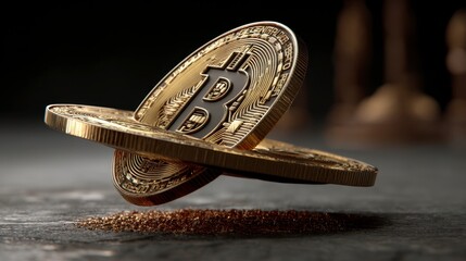 Coin Balancing on Thin Edge with Motion Blur Effect