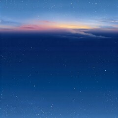 Naklejka premium Seamless pattern of a celestial illustration featuring a clear cloudless night sky with twinkling stars rendered in deep blue tones