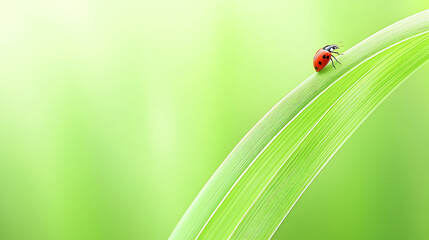 Ladybug on grass blade