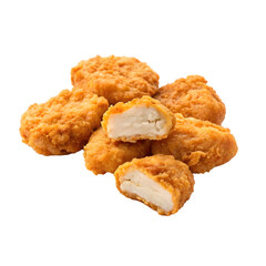 Fried Chicken Nuggets isolated on a transparent background