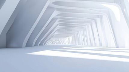 Fototapeta premium Abstract White Architectural Tunnel