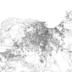 3D illustration of city and urban in Tangier Morocco