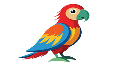 Fototapeta premium Friendly cartoon macaw parrot illustration
