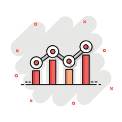 Obraz premium Business and finance data illustration showing growth in a graphic bar chart vector illustration.