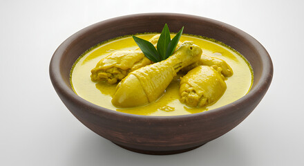 Indonesian opor ayam yellow chicken curry