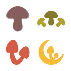 Mushroom Logo Template Icon