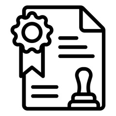 Obraz premium Trademarks Icon in Line Style