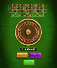 Wheel of roulette, Close-up