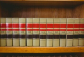 Books on shelf in library