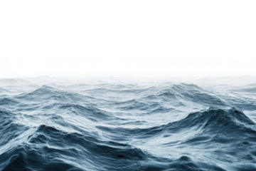Ocean waves surface texture background stock photo, realistic seascape, water ripple effect, marine scenery, sea storm illustration isolated on transparent background