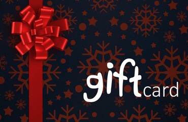 Gift card with festive bow