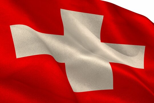Naklejki Digitally generated swiss national flag