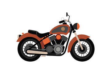 Obraz premium 3d harley division retro motorcycle isolated on white background