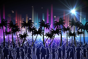 Digitally generated cool nightlife background