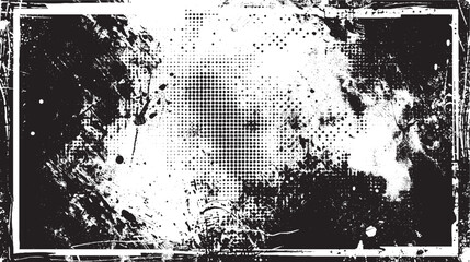 Grunge real organic vintage halftone vector  Subtle halftone vector texture overlay. Monochrome abstract splattered background.