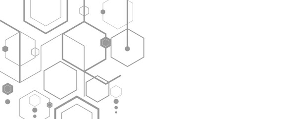 Vector creative idea technology or science hexagons pattern.