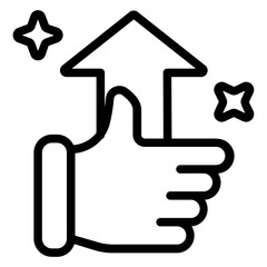 Obraz premium Motivation Icon in Line Style