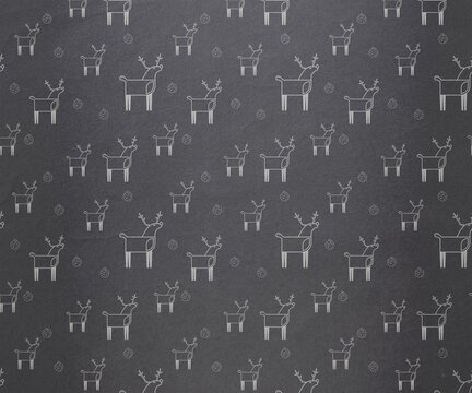 Fototapeta Digitally generated Grey reindeer pattern