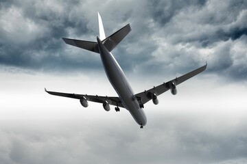 3D plane flying in the sky