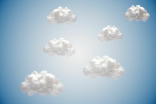 Fototapeta White cloud computing clouds