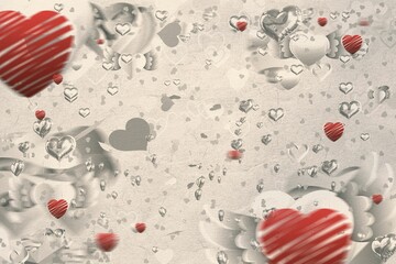 Digitally generated lover heart pattern