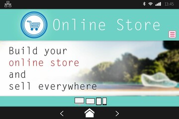 Screen of an online store