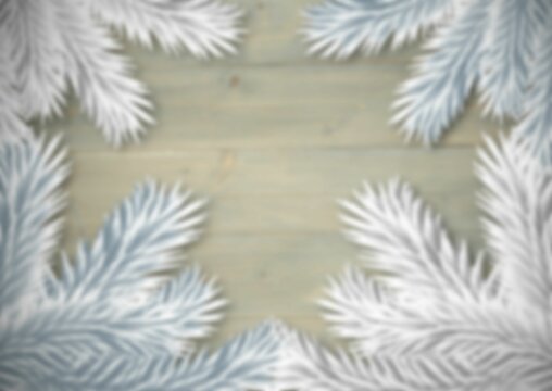 Fototapeta Blurred fir tree branches