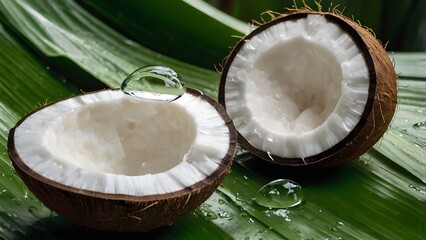 close up of a coconut