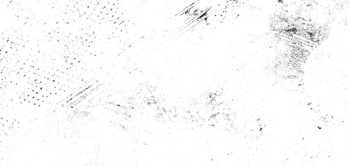  Grunge chaotic random pattern on transparent background. Monochrome abstract dusty worn scuffed background.