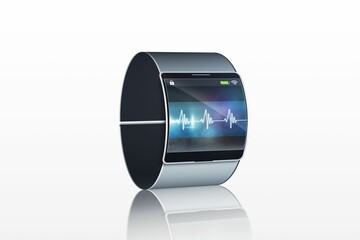 Futuristic wrist watch with display
