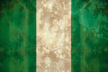 Naklejka premium Nigeria flag in grunge effect