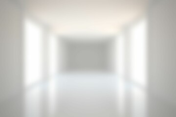 Defocused image of corridor at building
