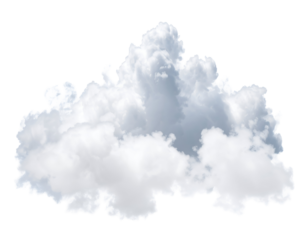 Fluffy white clouds with blue sky background