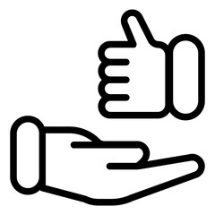 Sign Language Icon in Line Style