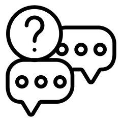 Question Icon in Line Style
