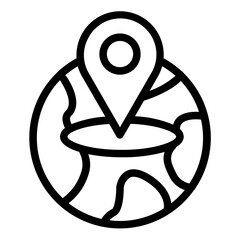 Globe Earth Icon in Line Style