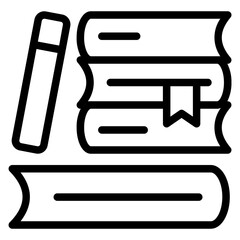 Library Icon in Line Style