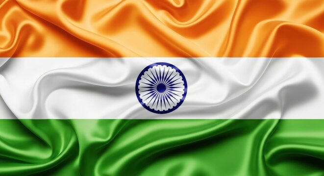 Indian flag waving india patriotic national independence day tricolor symbol