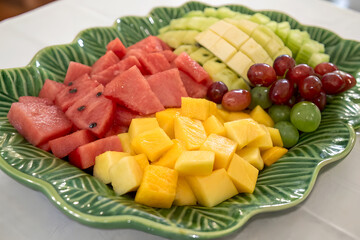 Delicious Fresh Fruit Platter Watermelon, Mango, Grapes & More