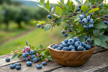Freshly Picked Blueberries A Bountiful Harvest