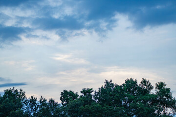 夏の青空と白い雲