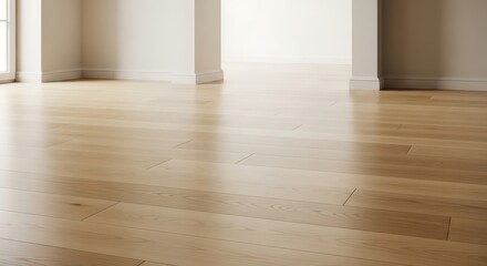 Fototapeta premium Wood Floor in Bright Room