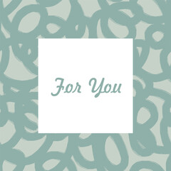 Modern colored of abstract doodle card designs featuring seamless pattern with text