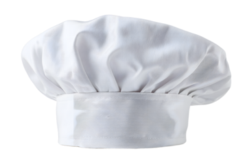 chef's hat, white, isolated on white background