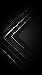 Abstract futuristic design featuring glowing white arrows and light streaks symbolizing speed, direction, and digital flow on a sleek black background. The dynamic composition evokes concepts of techn