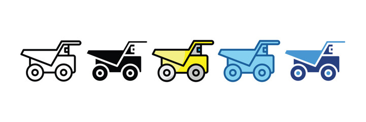 Fototapeta premium Mining Truck Icon Element For Design